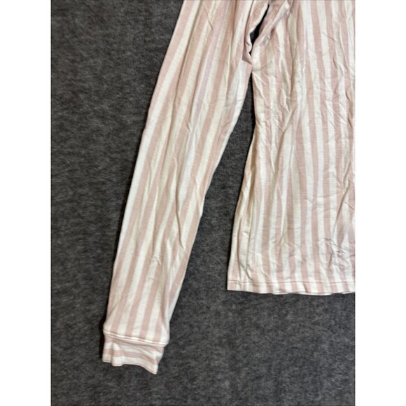 Stars Above Women's Sleepwear Long Sleeve Stripped Beige Pink Small - Picture 2 of 6